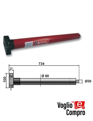 43330/003 MOTORE TUBOLARE APRIMATIC 59M-120 120Nm per tapparelle e tende da sole