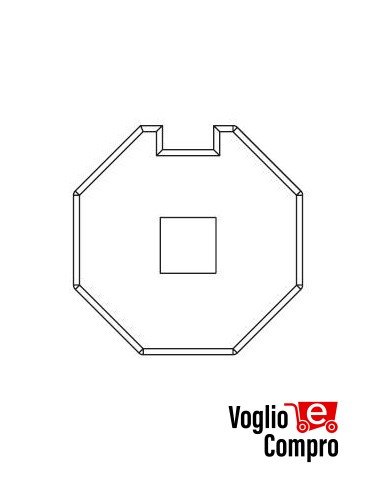 43380/087 Adattatore ottagonale per rullo 40 mm per motore tubolare serie 35 APRIMATIC