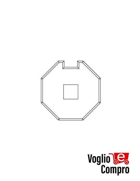 43380/087 Adattatore ottagonale per rullo 40 mm per motore tubolare serie 35 APRIMATIC