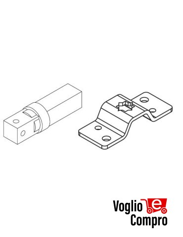 43380/082 Kit supporto più perno quadro per motore tubolare serie 35 APRIMATIC confezione 5 pezzi