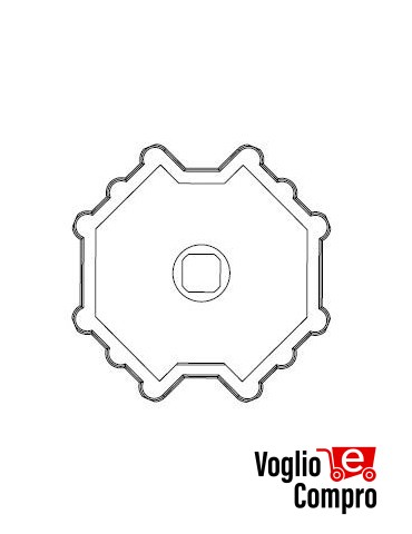 43380/156 Adattatore ottagonale per rullo 60 mm serie 45 ( SMS-CMS ) APRIMATIC