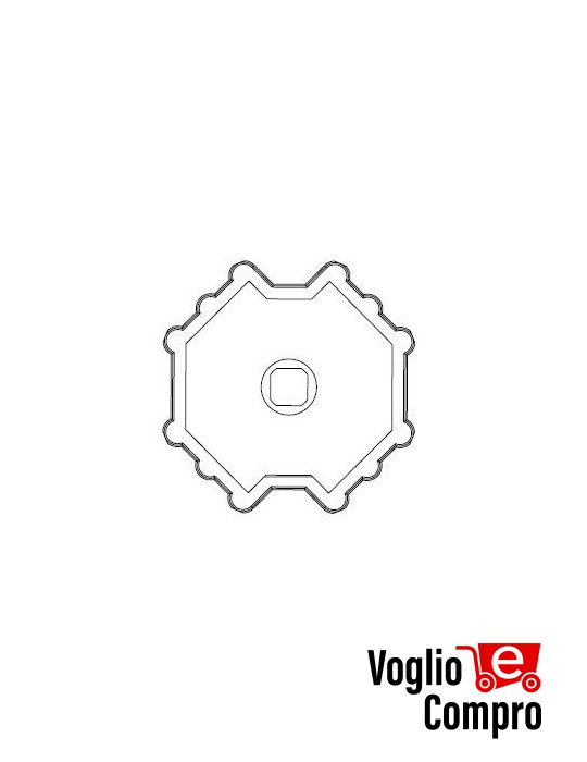 43380/156 Adattatore ottagonale per rullo 60 mm serie 45 ( SMS-CMS ) APRIMATIC