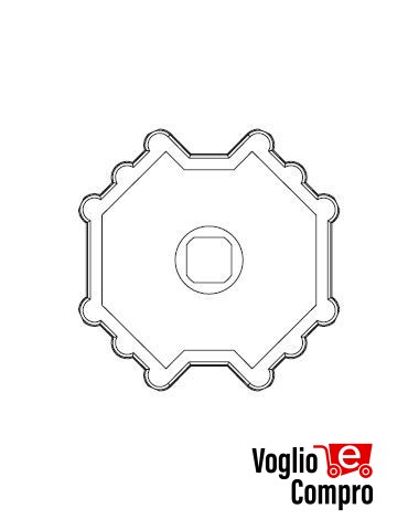 43380/161 Adattatore ottagonale per rullo 70 mm serie 45 (45S-50, 45M-50) APRIMATIC