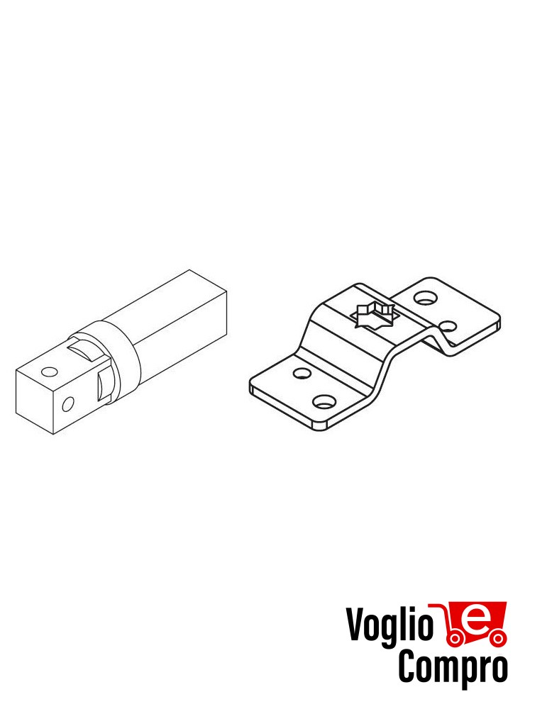 43380/083 Kit supporto più perno quardo Revolux 45S serie 45 (SMS) APRIMATIC confezione 5 pezzi