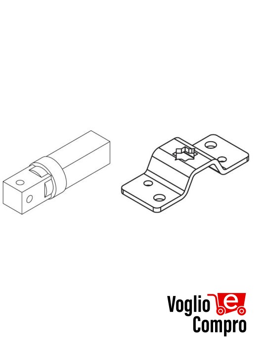 43380/083 Kit supporto più perno quardo Revolux 45S serie 45 (SMS) APRIMATIC confezione 5 pezzi