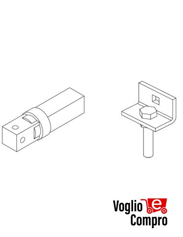 43380/108 Kit supporto regolabile più perno quadro Revolux 45S serie 45 (SMS) APRIMATIC