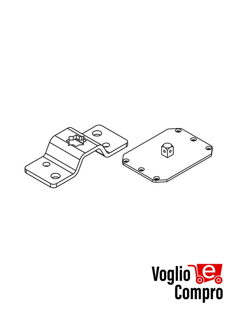 43380/084 Kit supporto più perno quadro Revolux 45M serie 45 (CMS) APRIMATIC