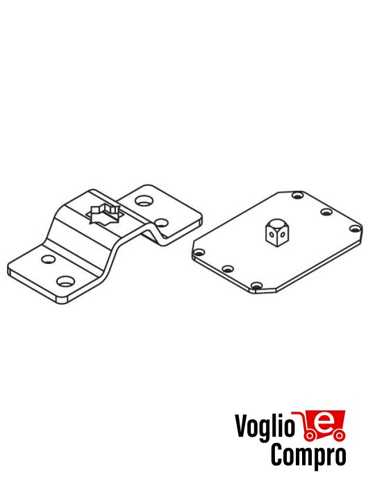 43380/084 Kit supporto più perno quadro Revolux 45M serie 45 (CMS) APRIMATIC