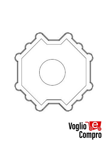 43380/088 Adattatore Ottagonale per rullo 70 mm per serie 59 (SMS-CMS) APRIMATIC