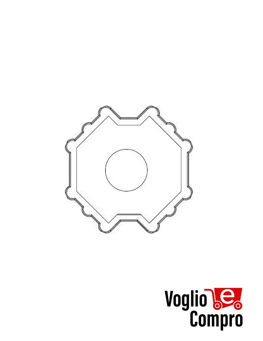 43380/088 Adattatore Ottagonale per rullo 70 mm per serie 59 (SMS-CMS) APRIMATIC