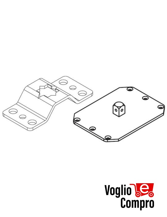 43380/086 Kit supporto con perno quadro Revolux 59M per serie 59 CMS APRIMATIC