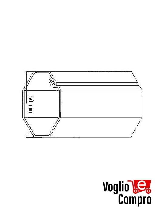 43380/094 Tubo ottagonale Ø 60 (in barre da 3 m) APRIMATIC