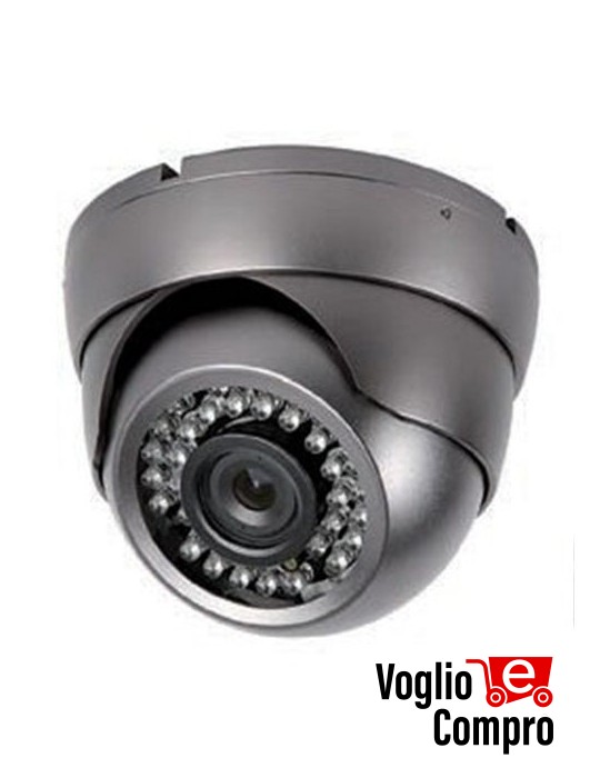 TELECAMERA V2 Mini Dome Night ANTIVANDALO (BIANCA) + IR 1/3'' Sony ccd 420 TVL