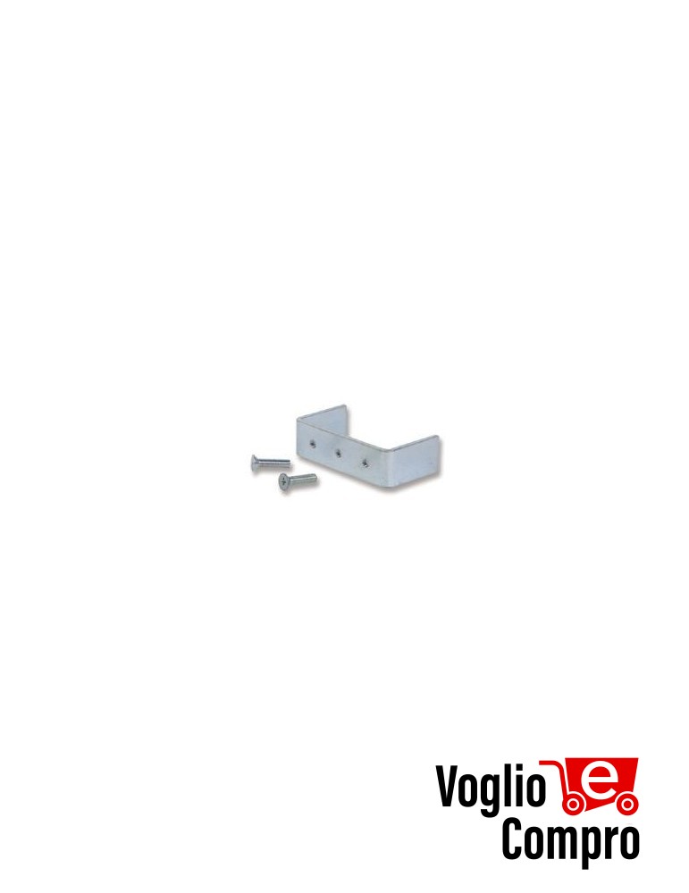 41830/052 Staffa per incastro pilastro metallico APRIMATIC completa di viti conf. da 6 pz.