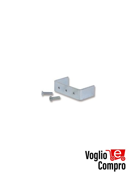 41830/052 Staffa per incastro pilastro metallico APRIMATIC completa di viti conf. da 6 pz.
