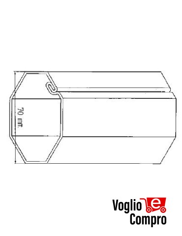 43380/095 Tubo ottagonale Ø 70 (in barre da 3 m) APRIMATIC