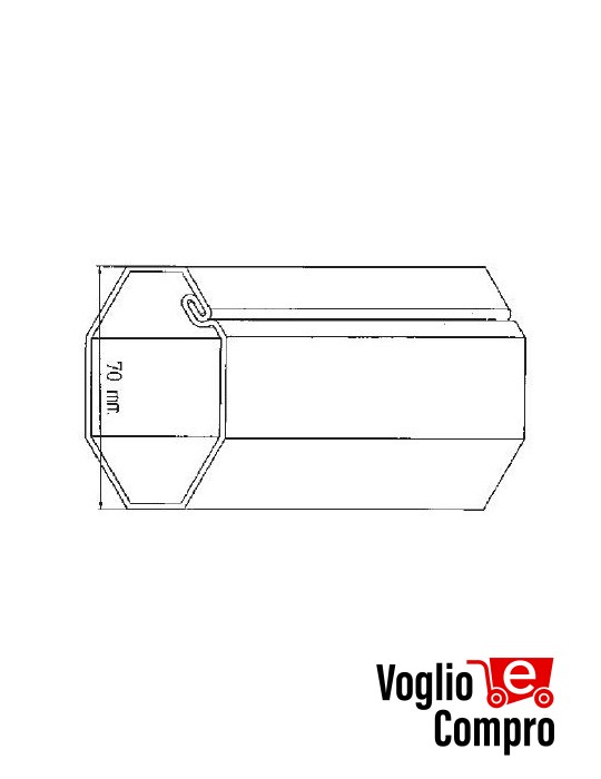 43380/095 Tubo ottagonale Ø 70 (in barre da 3 m) APRIMATIC