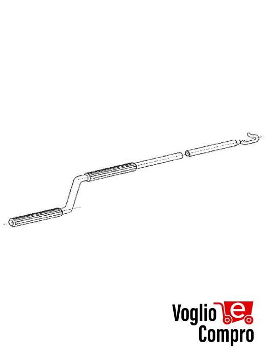 43380/096 Asta per manovra di soccorso manuale L 150 APRIMATIC