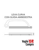 43400/055 Leva curva con guida ambidestra e pattino BUONGIORNO APRIMATIC