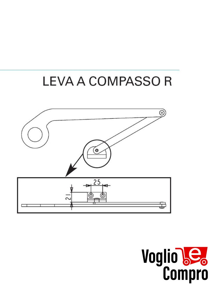 43400/052 Leva a compasso “R” DX BUONGIORNO APRIMATIC