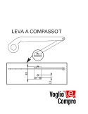 43400/056 Leva compasso “T” DX salvaspazio con staffa maggiorata motore persiane battente