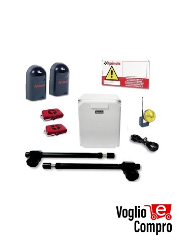 KIT APRIMATIC G-MATIC AP350 PRO MOTORE PER CANCELLO A BATTENTE 2 ANTE MAX 3MT