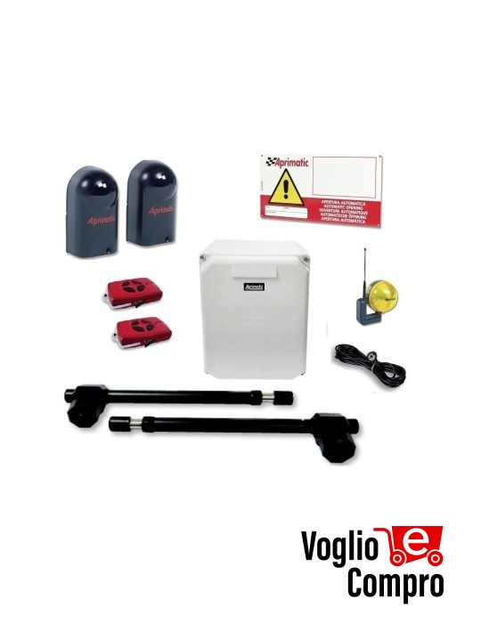 KIT APRIMATIC G-MATIC AP350 PRO MOTORE PER CANCELLO A BATTENTE 2 ANTE MAX 3MT