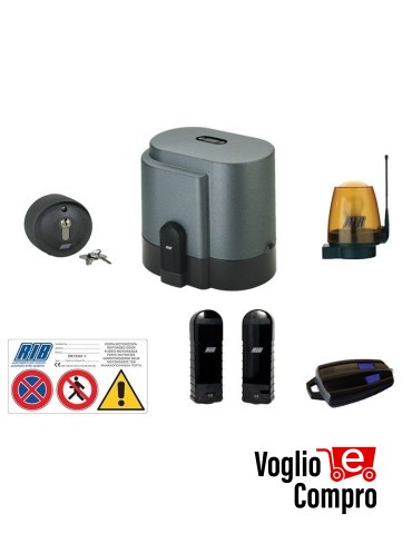KIT RIB K500 AD00500 MOTORE PER CANCELLO SCORREVOLE FINO A 500KG IRREVERSIBILE