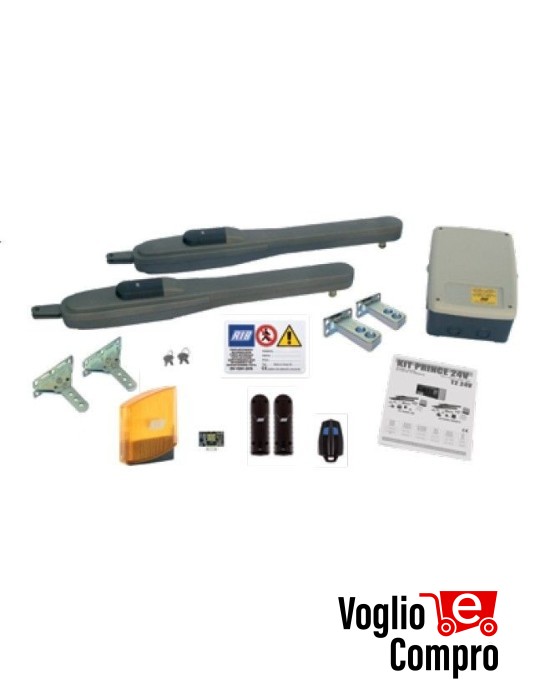 KIT RIB AUTOMAZIONE PRINCE 24V AD00738 PER CANCELLO A BATTENTE ANTA FINO 2,5 Mt