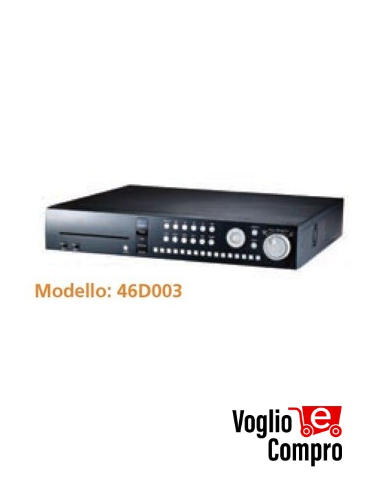 46D003 VIDEOREGISTRATORE DVR IBRIDO 16 canali. Pentaplex MPEG4 CMS PAL HYBRID NO HD