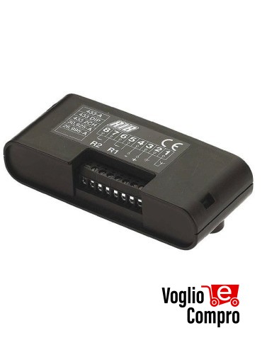 RICEVITORE RIB S433 MONOCANALE 433 MHz CON MORSETTIERA E CONTENITORE PLASTICA