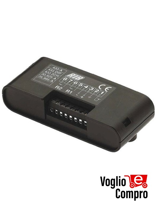 RICEVITORE RIB S433 QUADRICANALE 433 MHz CON MORSETTIERA E CONTENITORE PLASTICA