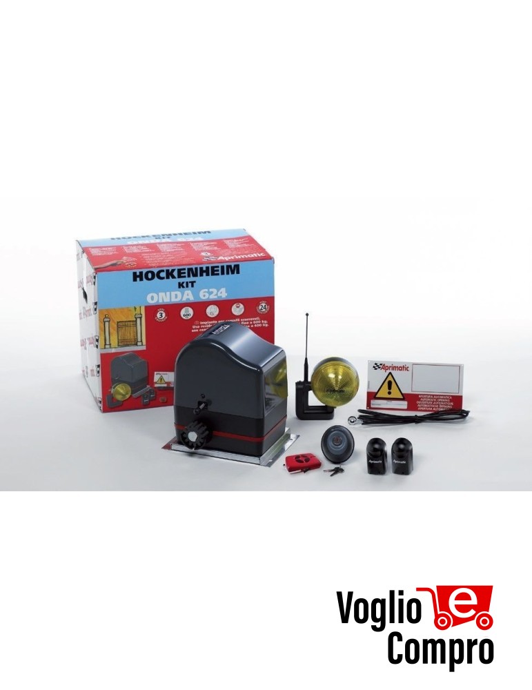 KIT APRIMATIC HOCKENHEIM ONDA 624 MOTORE 24V CANCELLO SCORREVOLE FINO A 600 KG