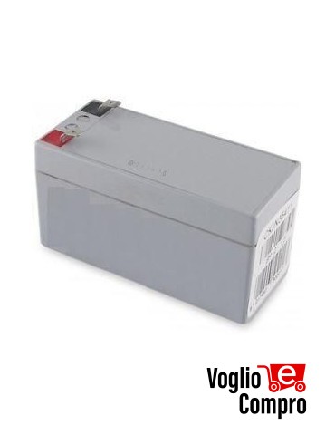 BATTERIA DA 1,2 Ah 12V RIB PER MOTORE K400 SCORREVOLE PRESIDENT BARRIERA CONTROLLO ACCESSI