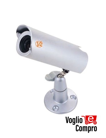 TELECAMERA V2 COMPATTA Day & Night CCD 420 TVL. Lente 3,6 mm 0,1 Lux