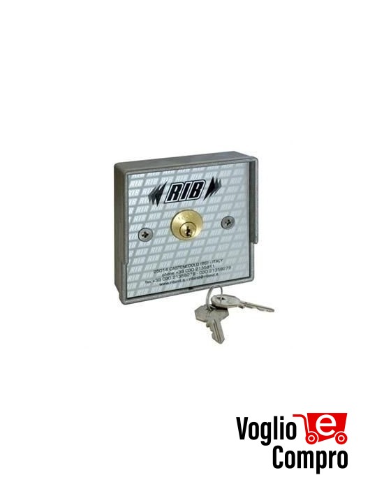 SELETTORE A CHIAVE RIB CLASSICO DA PARETE PER AUTOMAZIONE CANCELLI SERRANDE E PORTE