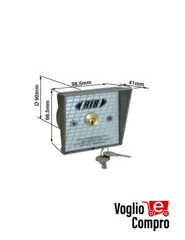 SELETTORE A CHIAVE RIB CLASSICO DA INCASSO PER AUTOMAZIONE CANCELLI SERRANDE E PORTE