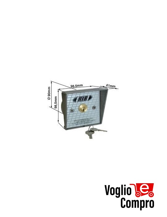 SELETTORE A CHIAVE RIB CLASSICO DA INCASSO PER AUTOMAZIONE CANCELLI SERRANDE E PORTE