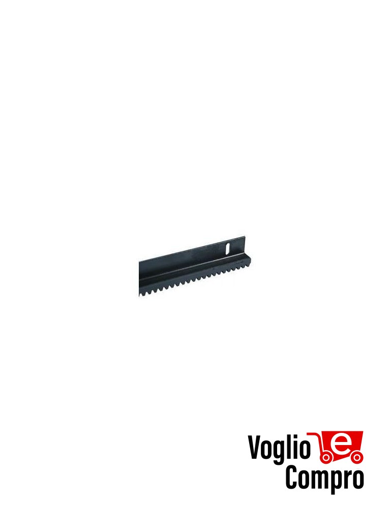 BARRA CREMAGLIERA M6 RIB FERRO ANGOLARE RIVESTITA CATAFORESI DA 2 MT 30X30mm SUPER