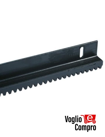 BARRA CREMAGLIERA M6 RIB IN FERRO CON ANGOLARE DA 2 MT SEZIONE 30X30mm MOTORE SUPER