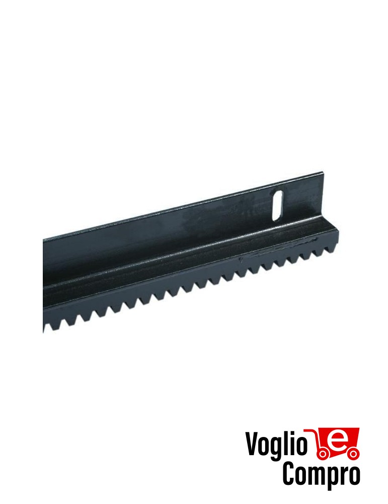 BARRA CREMAGLIERA M6 RIB IN FERRO CON ANGOLARE DA 2 MT SEZIONE 30X30mm MOTORE SUPER