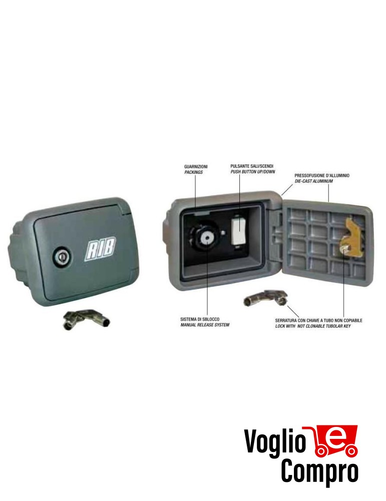 CASSAFORTE RIB DA INCASSO STONE CHIAVE TUBOLARE PER OPERATORI PREMIER JOLLY BIG