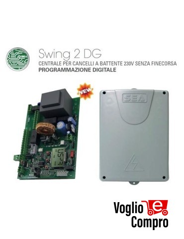 SEA 23021096 Centrale per cancelli a battente 230V Swing 2DG comp. Faac con Scatola