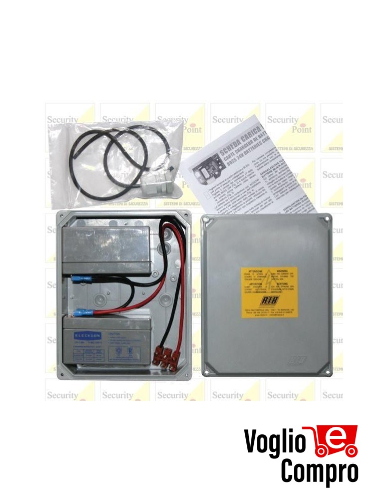 CONTENITORE CON BATTERIE PER MOTORE RIB BOSS 24V PORTE BASCULANTE