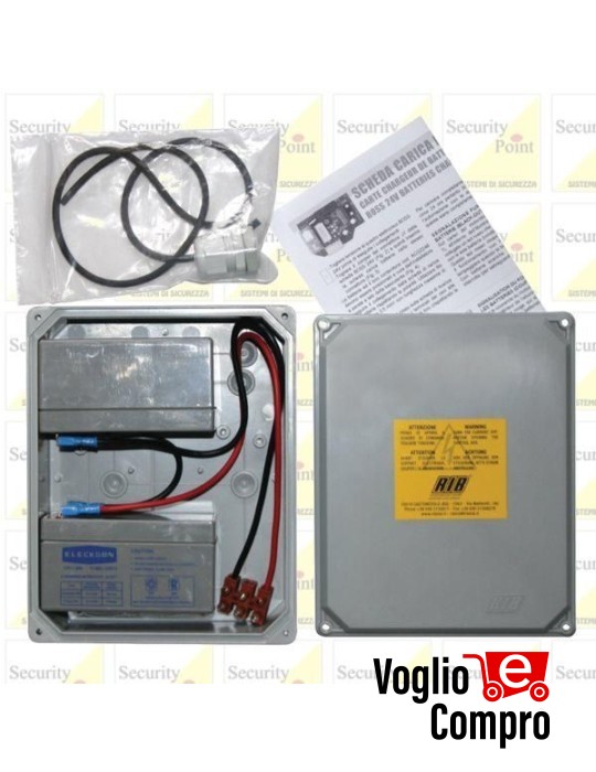 CONTENITORE CON BATTERIE PER MOTORE RIB BOSS 24V PORTE BASCULANTE