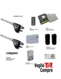 KIT AUTOMAZIONE V2 PER CANCELLO A 2 ANTE 2,5 Mt MOTORE CALYPSO CENTRALE CITY 11