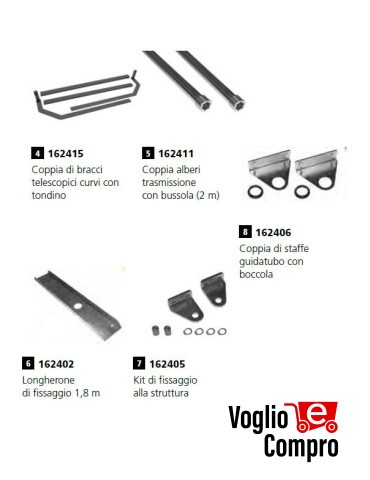 KIT V2 32C002 PER ATTUATORE VEGA COMPLETO SOLO DI ACCESSORI MECCANICI