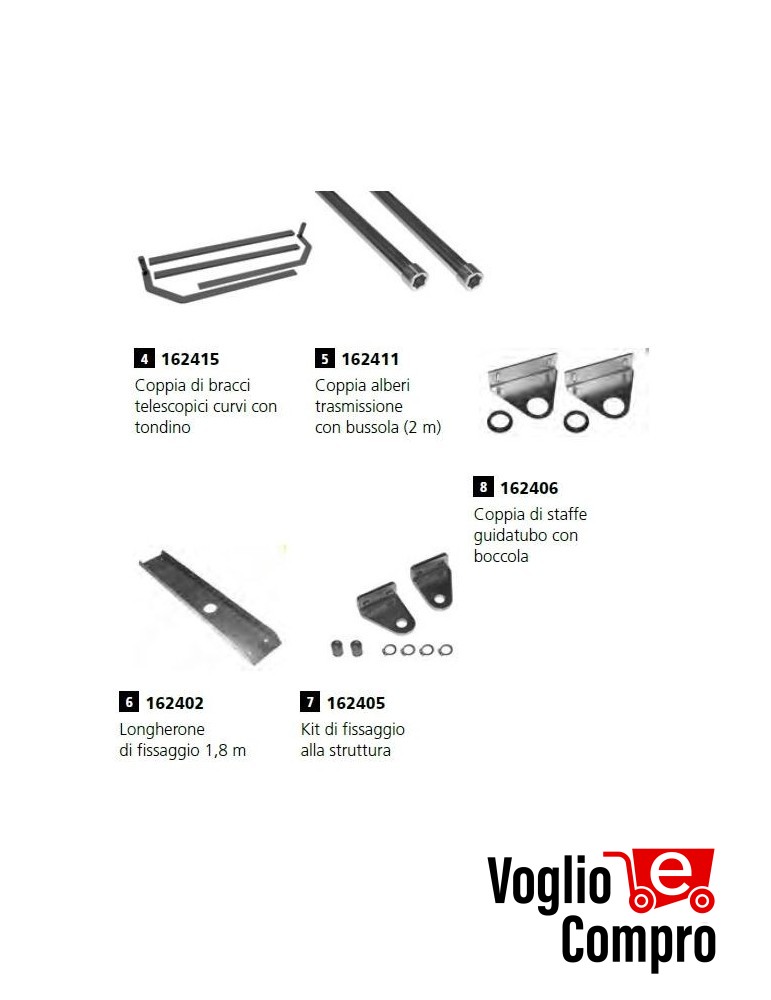 KIT V2 32C002 PER ATTUATORE VEGA COMPLETO SOLO DI ACCESSORI MECCANICI