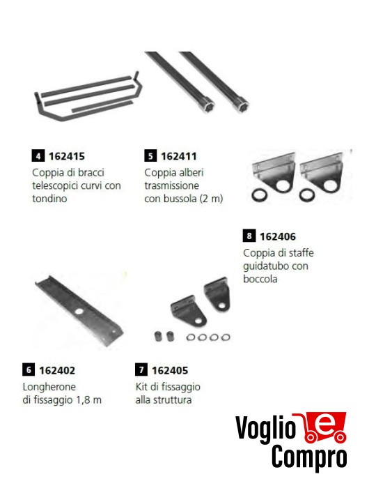 KIT V2 32C002 PER ATTUATORE VEGA COMPLETO SOLO DI ACCESSORI MECCANICI
