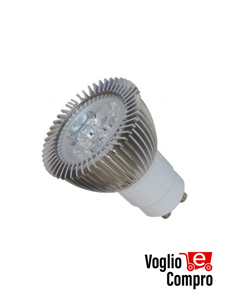 FARETTO LAMPADINA LED GU10  3 LED x 1W BLU